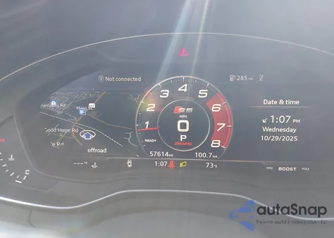 2019 Audi S5 3.0T Premium z USA, uszkodzony, nr VIN WAUB4CF56KA057489